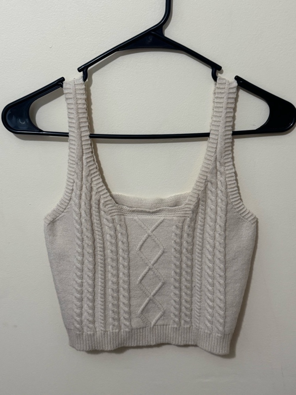 Windsor Cream Cable Knit Crop Tank
